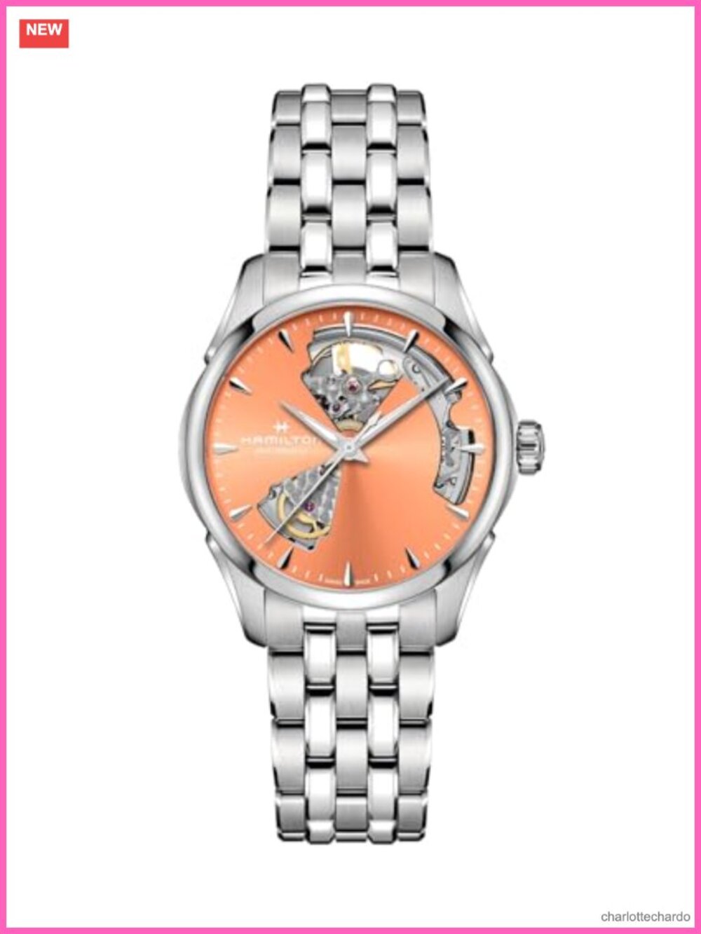 Hamilton Jazzmaster Open Heart Swiss Automatic Watch 36mm Stainless Steel